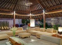 Villa Mata Air, Living Room at Night
